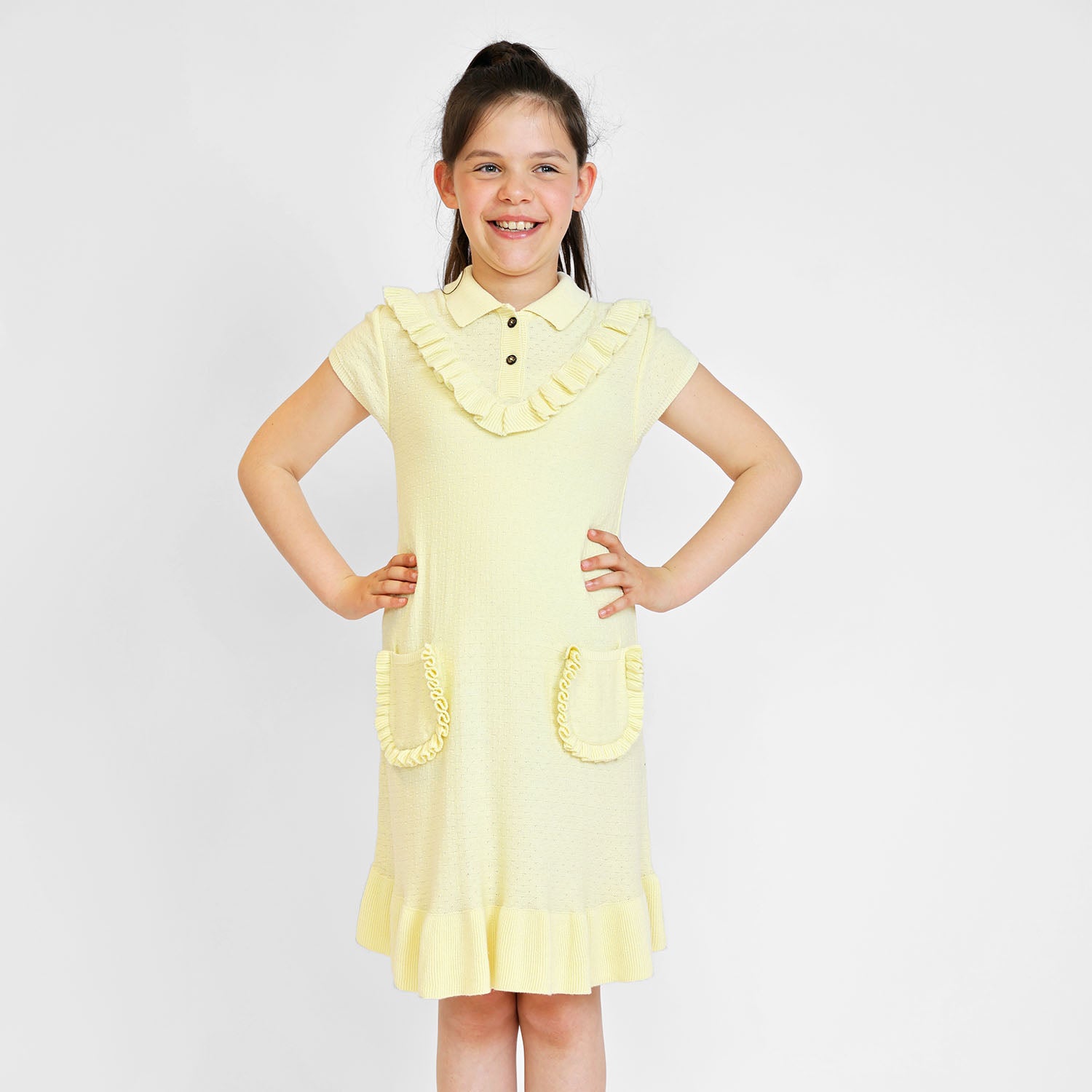 Infantium Victoria Dresses Midikleid Gelb 92 Bio-Baumwolle