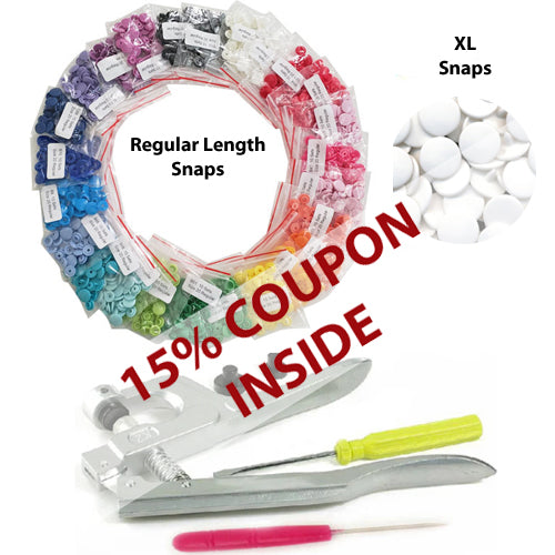 Kam Snaps K1 Druckknopfzange Starter Set 300 Snaps