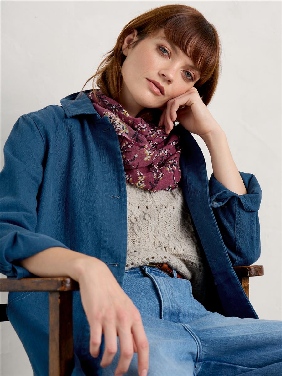 marlowe nature Pretty Circle Scarf Loop buddleia purple Wolle