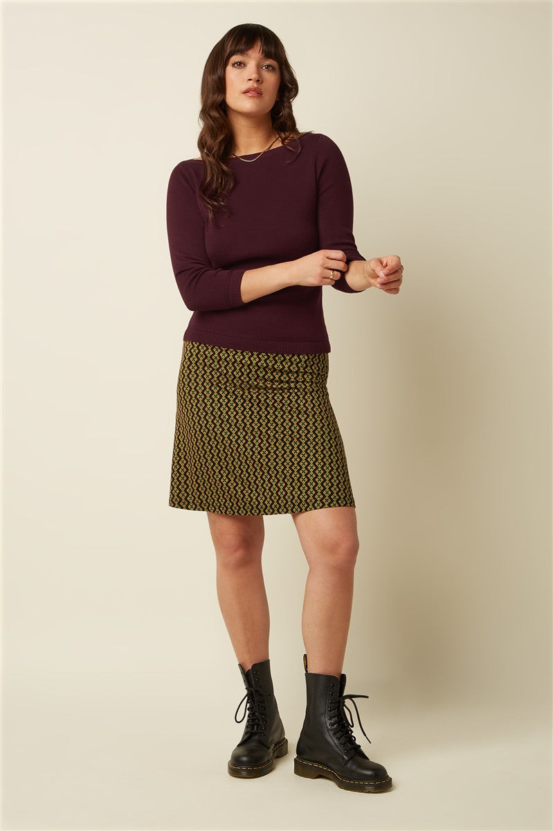 Marlowe Nature Eda Top Club Pullover schwarz Bio-Baumwolle