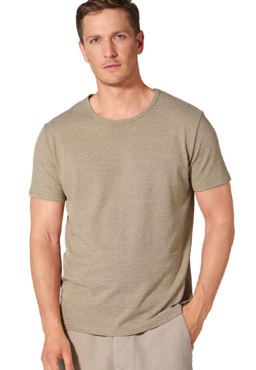 Marlowe Nature Streifentshirt Shirt azure-nature Hanf Bio-Baumwolle
