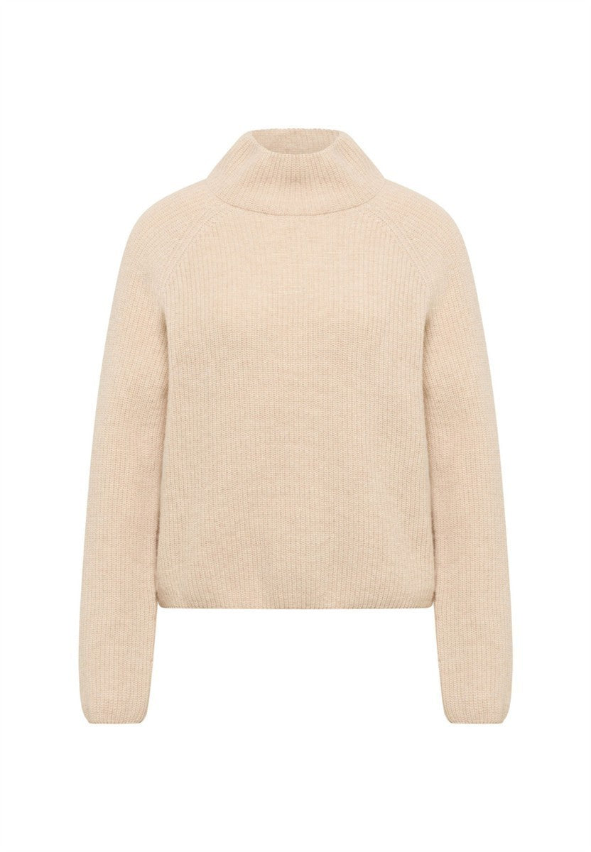 marlowe nature Raglanpullover Wollpullover sahara melange Gr 38