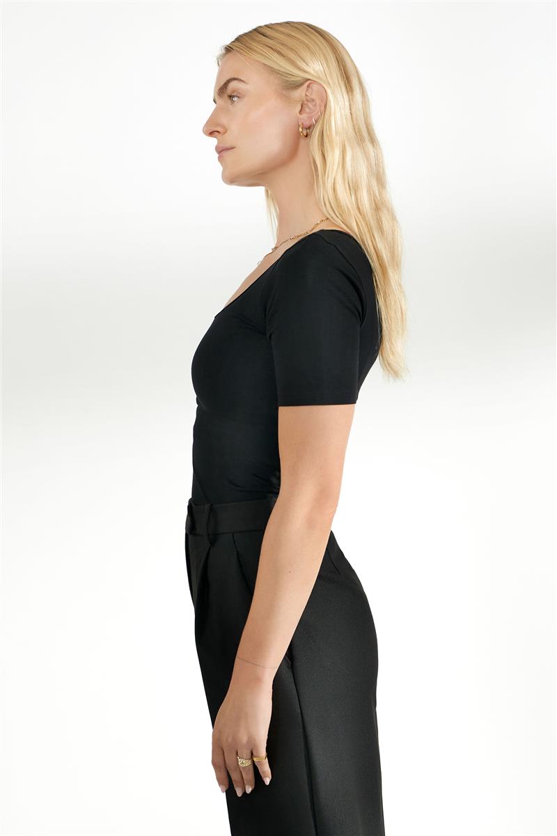 marlowe nature Scoop Neck T-Shirt Bio black Gr.L