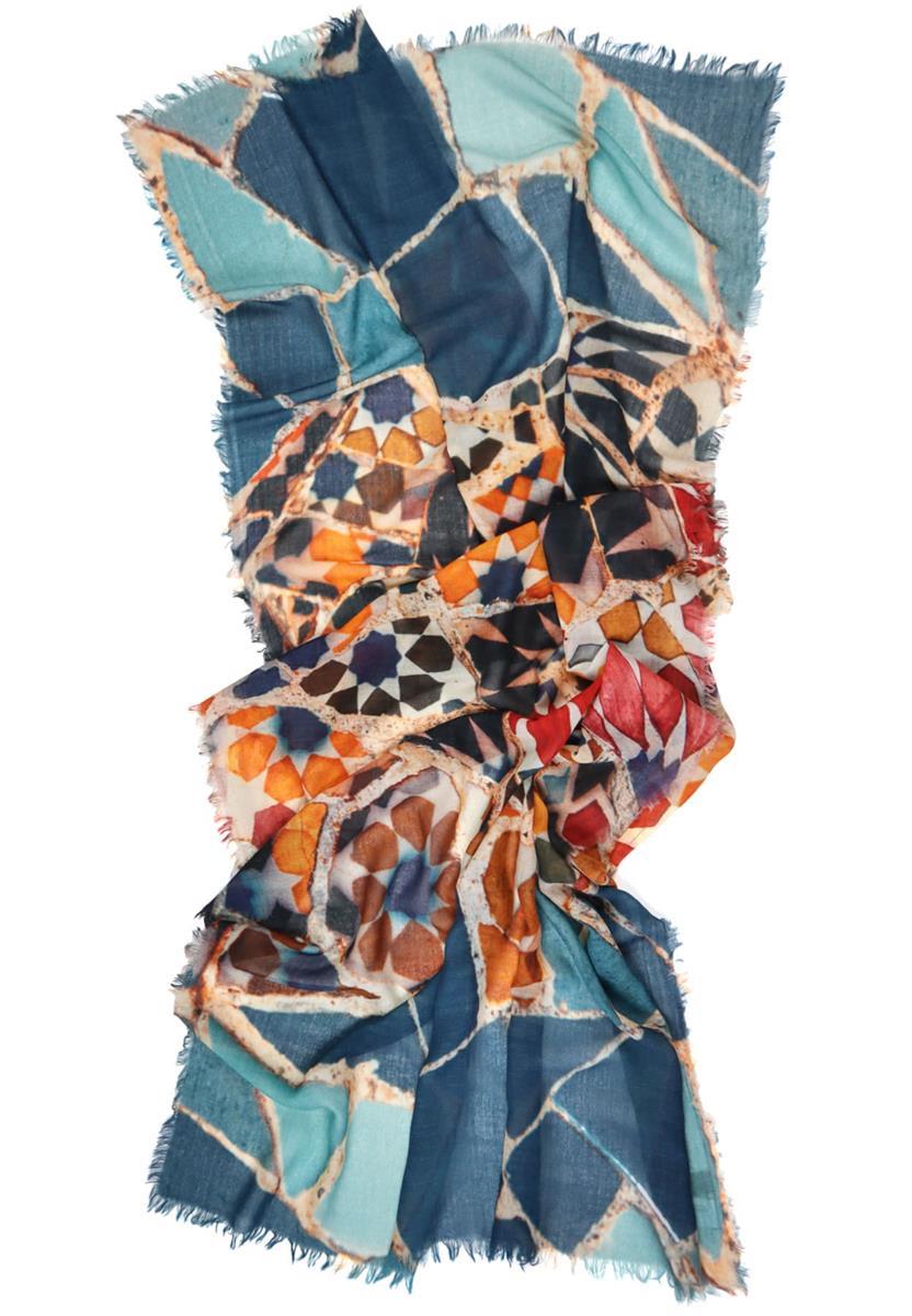 Marlowe Nature Maha Schal bunt 100x180cm Wolle