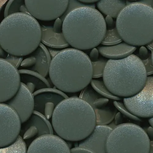 Kam Snaps Plastic Snaps B09 Olive Gray Druckknöpfe matt 50 Sets