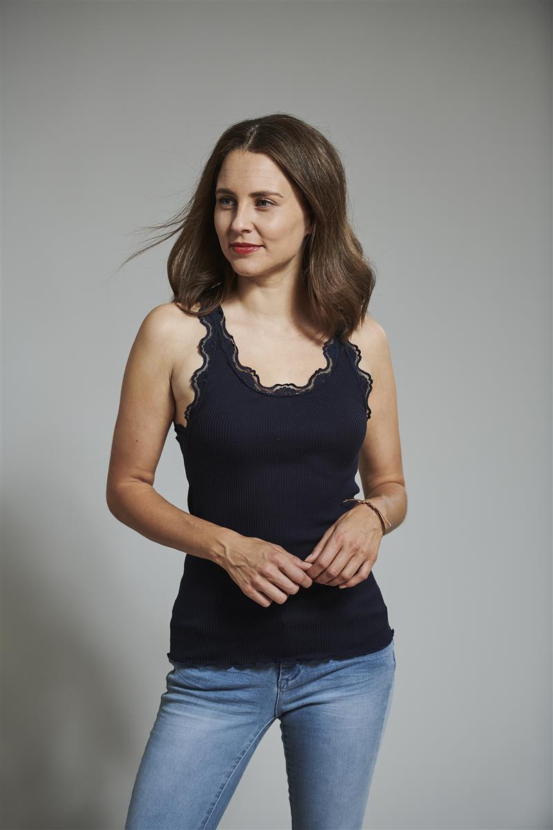 marlowe nature Seidentop mit Spitze Top 00-weiß Seide