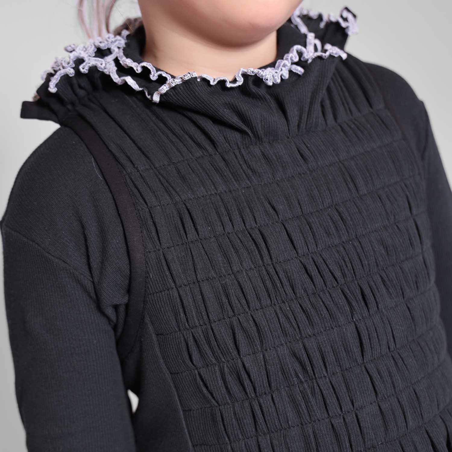 Infantium Victoria Raven Kleid Schwarz Baumwolle lang