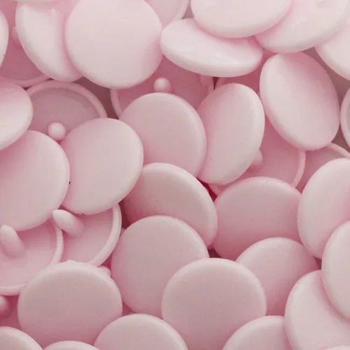 Kam Snaps Plastic Snaps B21 Pale Pink Druckknöpfe 50 Sets extra lang