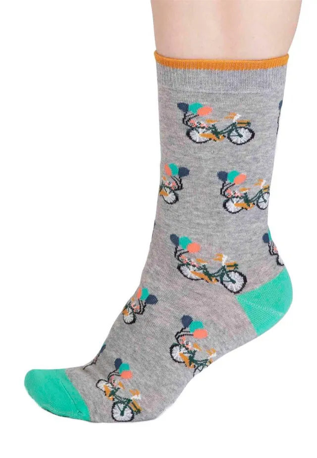 Thought Akia Bike Socks Bio-Socken grey marle 37-41