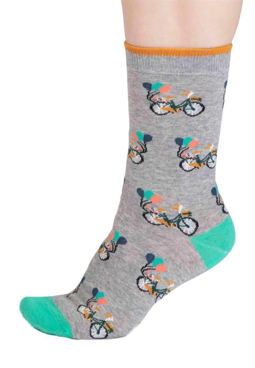 Thought Akia Bike Socks Bio-Socken grey marle 37-41