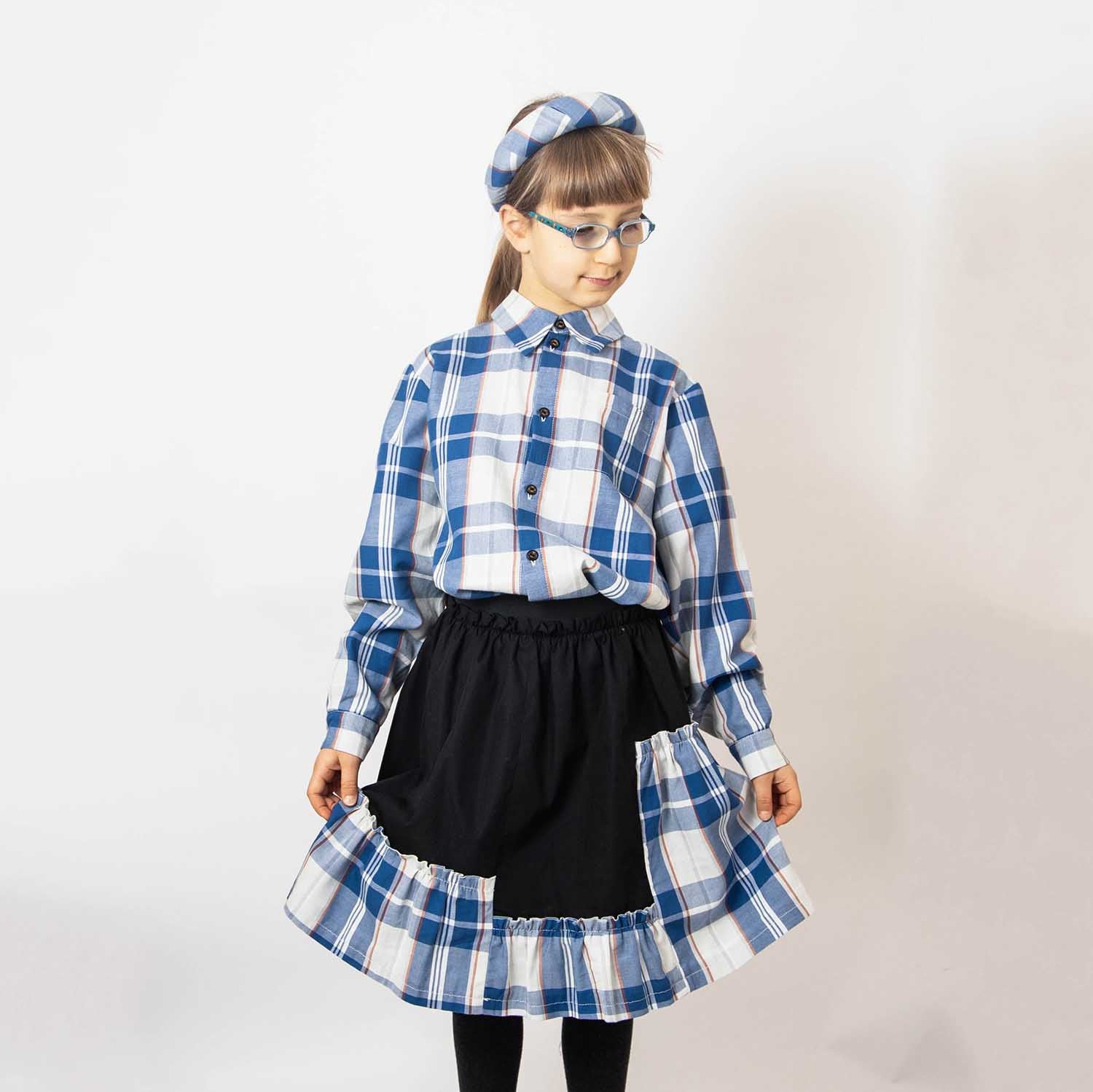 Infantium Victoria Rock schwarz Tartan Baumwolle