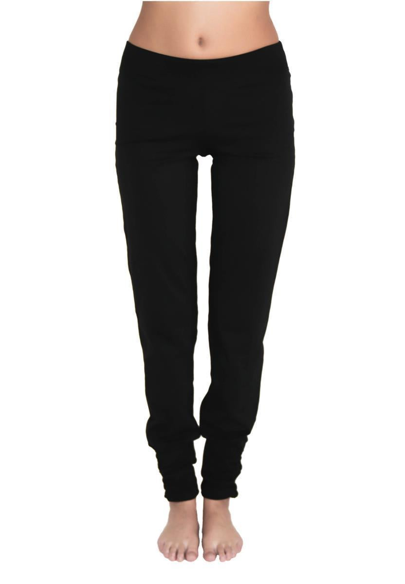 Leela Cotton Yogahose Bio-Baumwolle black Gr. M schmal
