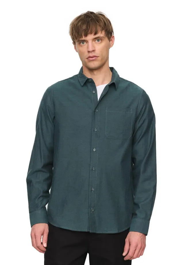 marlowe nature Shirt Lentil Flanellhemd deep green