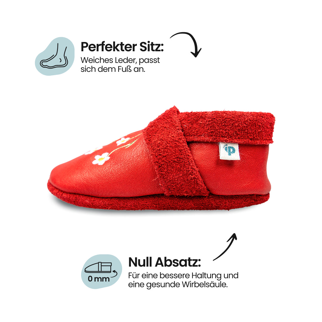 Pantolinos Gänseblümchen Barfußschuhe rosa für Mädchen