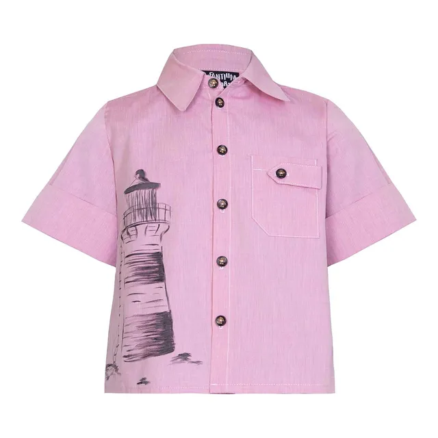 Infantium Victoria Hand-Painted Kleid rosa Leuchtturm GOTS