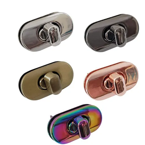 Kam Snaps Oval Turn Locks Taschenverschluss 2er Silber