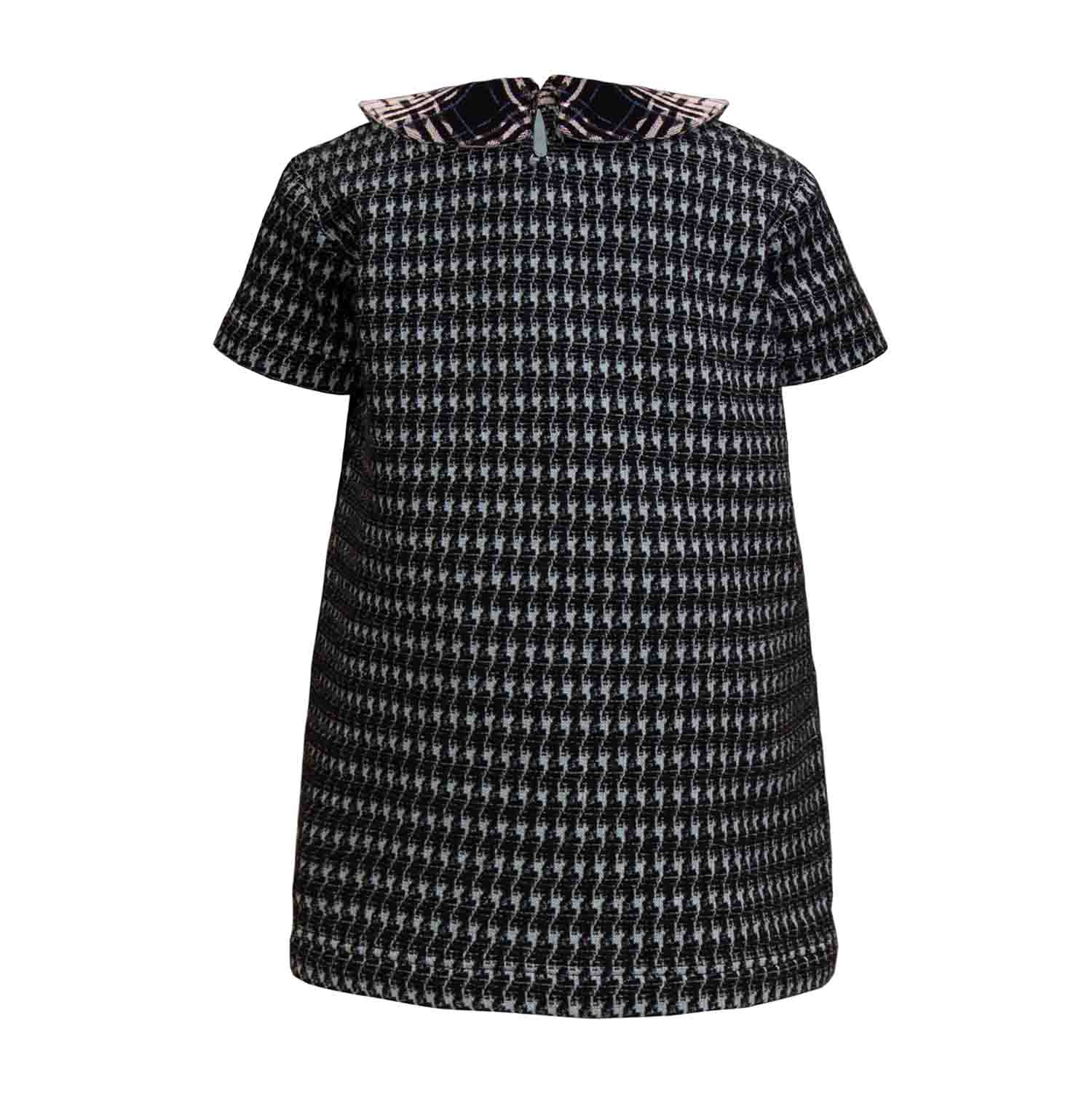 Infantium Victoria Dresses Babykleid Hahnentritt schwarz-blau Baumwolle