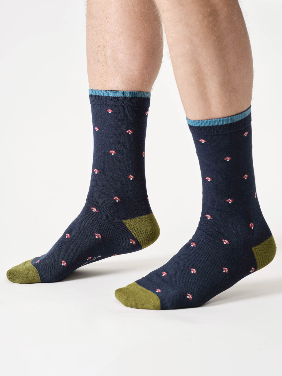 marlowe nature Seasons Crew Socks navy blue leaves 41-47
