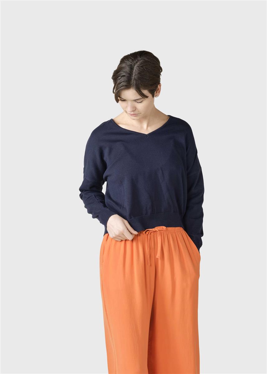 Marlowe Nature Randi Knit Strickpullover Bio-Baumwolle navy