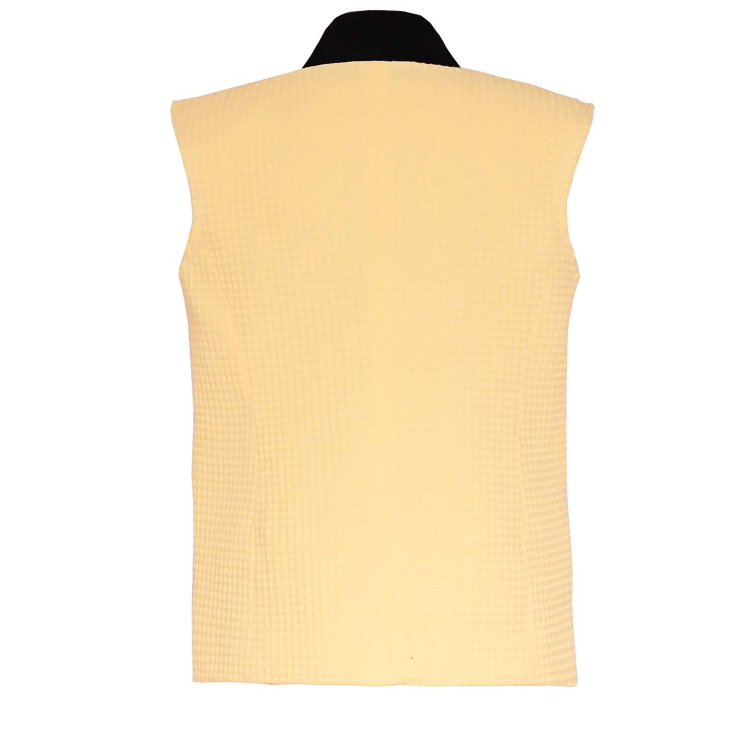 Infantium Victoria Blazer Ärmellos Gelb Waffle Baumwolle