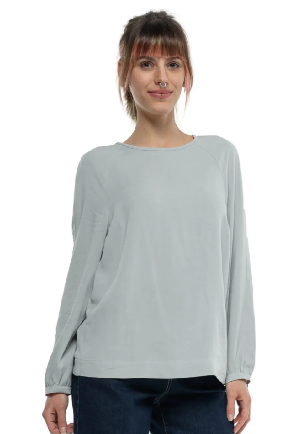 marlowe nature Raglanbluse Bluse opal Viskose Ecovero