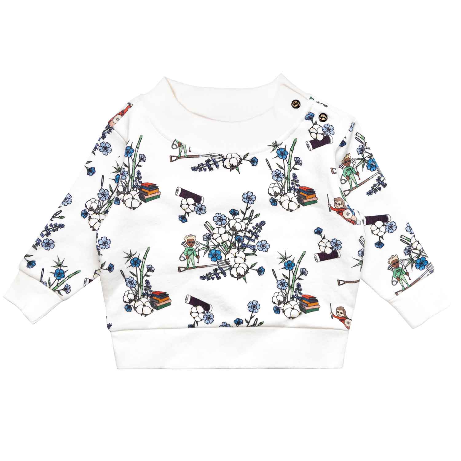 Infantium Victoria White Floral Sweatshirt Gr. 80