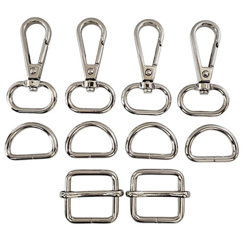 Kam Snaps Bag Hardware Taschenset Silber 3/4 Zoll 10-tlg