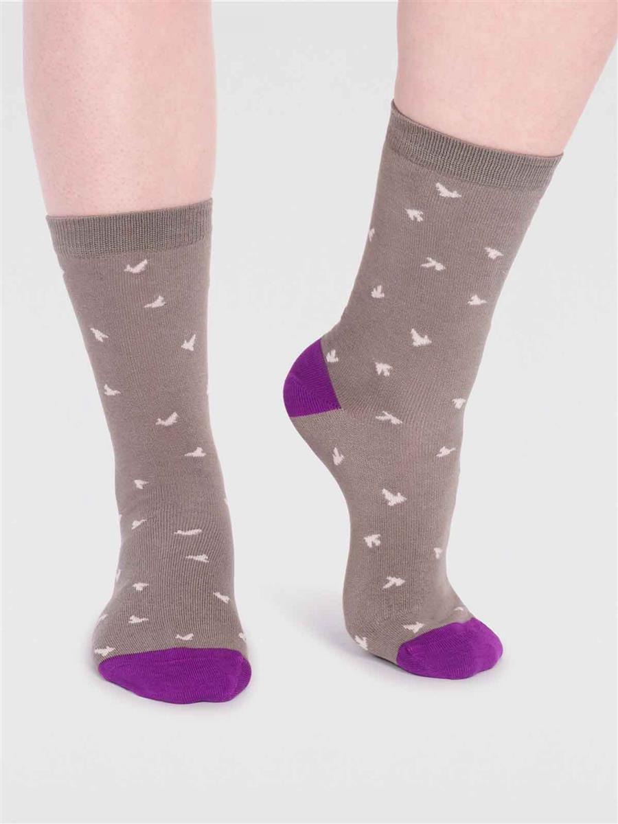 marlowe nature Wren Bird Socks Bambussocken olive green 37-41