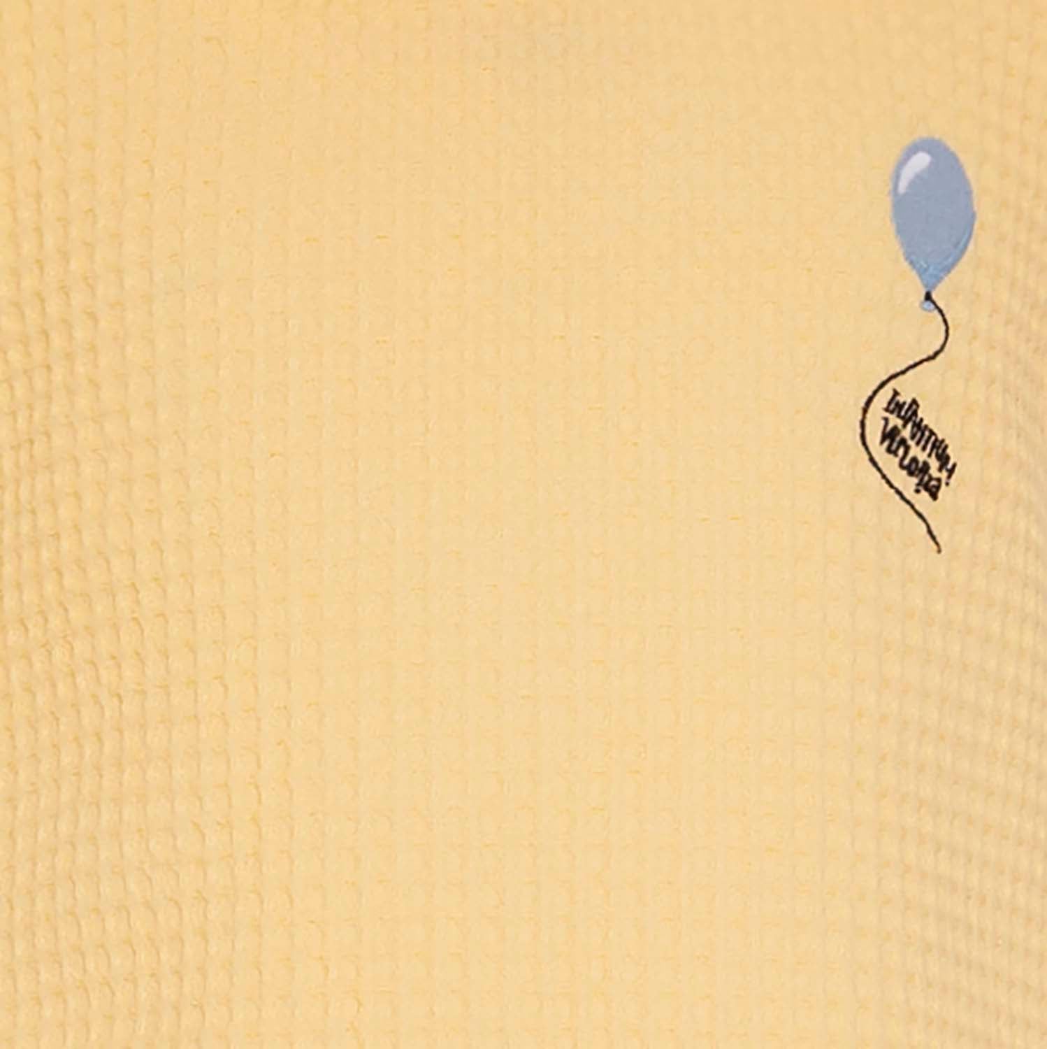 Infantium Victoria Yellow Waffle Kleid Gelb Stickerei