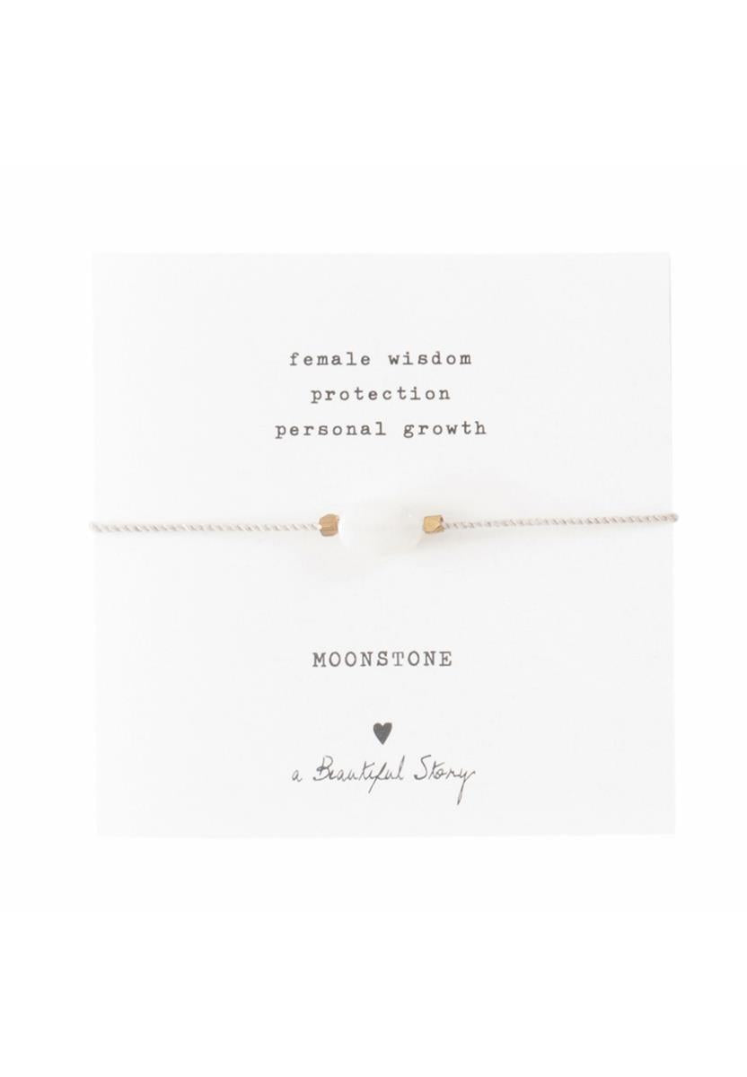 A Beautiful Story Gemstone Card Armband weiß/lila 15-22cm