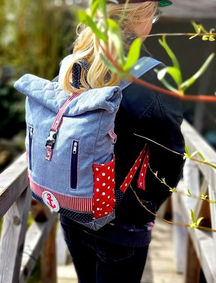 Schnittrebell Mini-Baxxter Ebook Rolltop-Rucksack 25x35x8 cm PDF