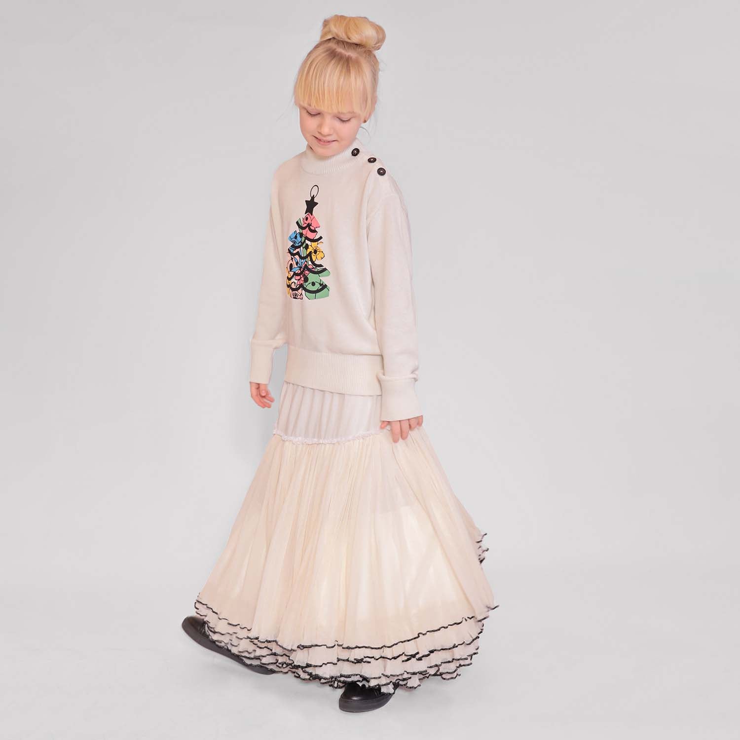 Infantium Victoria Cotton Tulle Underskirt Tüllrock Weiß Baumwolle