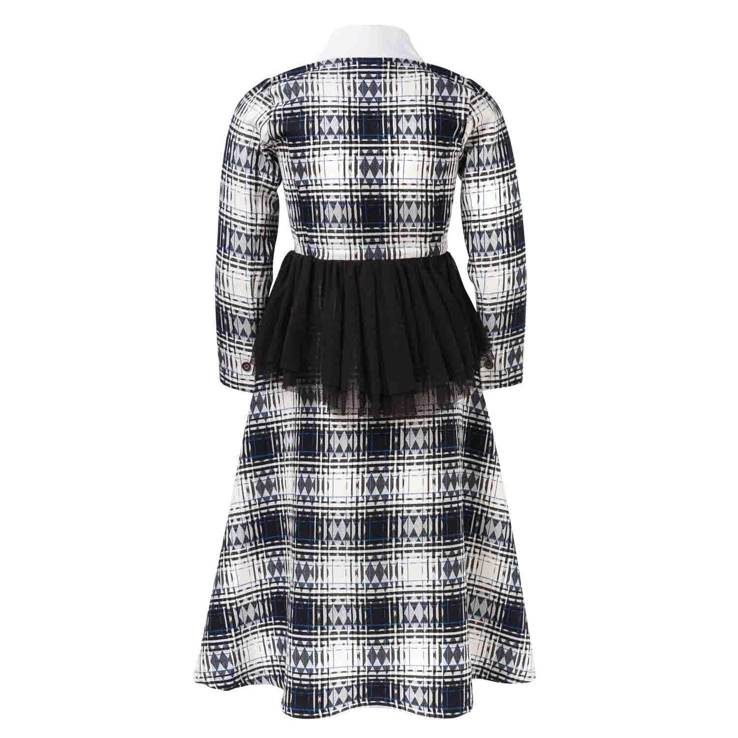 Infantium Victoria Tartan Bustle Dress Kleid Grau Baumwolle