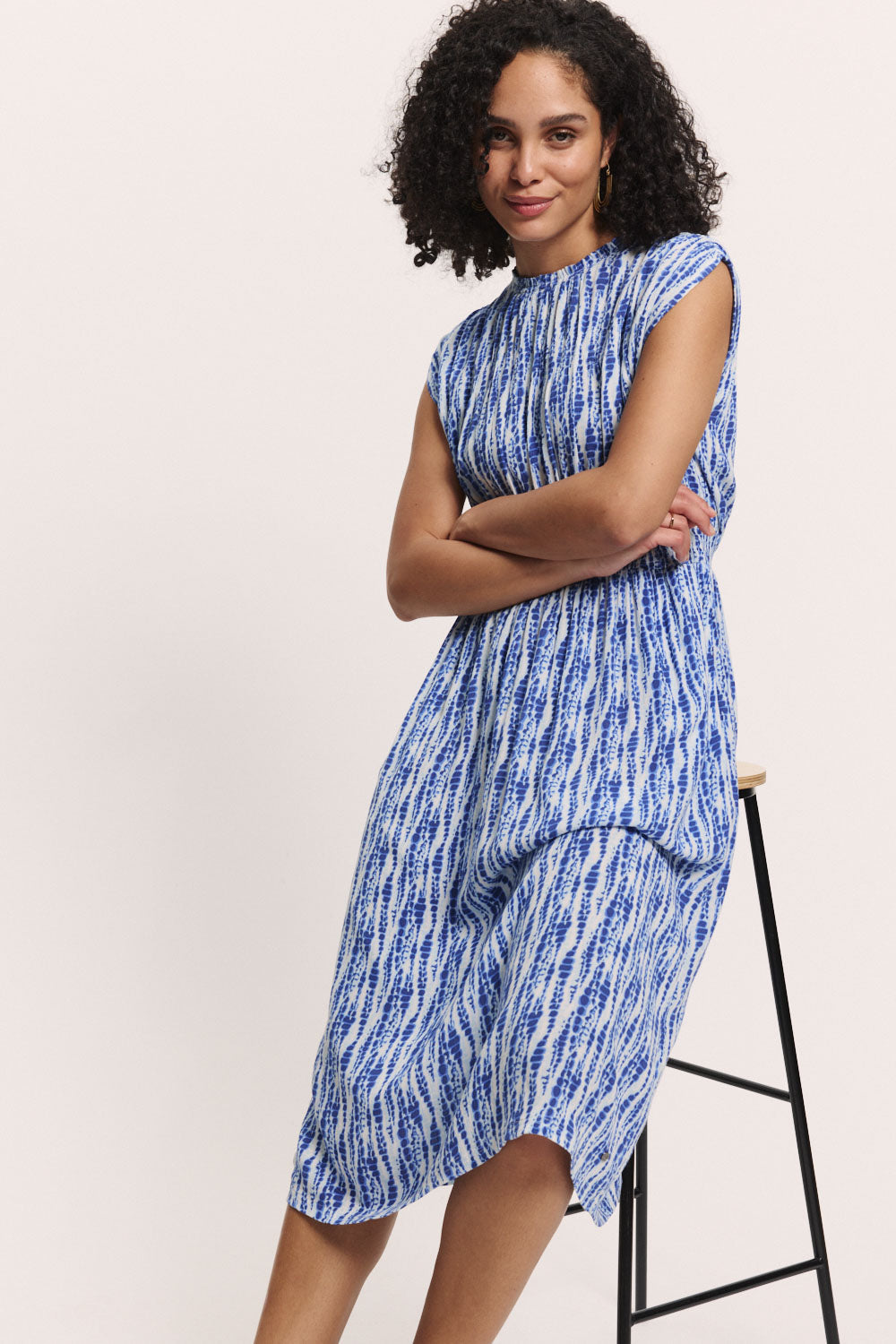 Marlowe Nature Kleid Mariaa Viskosekleid blue batik 38 Ecovero