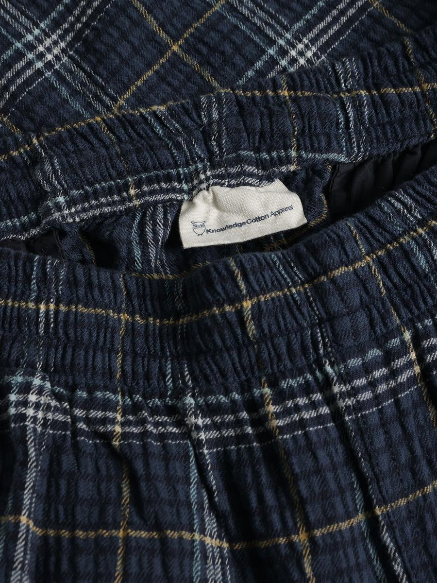 Marlowe Nature Fig Checkered Shorts Shorts blue check Bio-Baumwolle