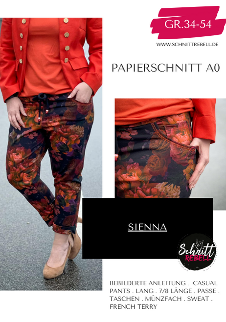 Schnittrebell Sienna Gr. 34-54 Papierschnitt Hose Casual Damen