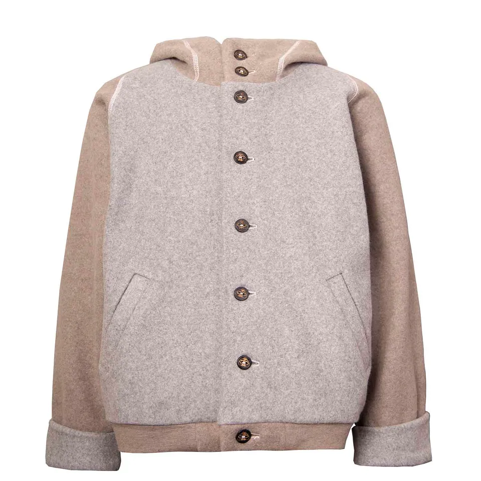 Infantium Victoria Grey Fleece Hoodie grau Bio-Baumwolle Kapuze