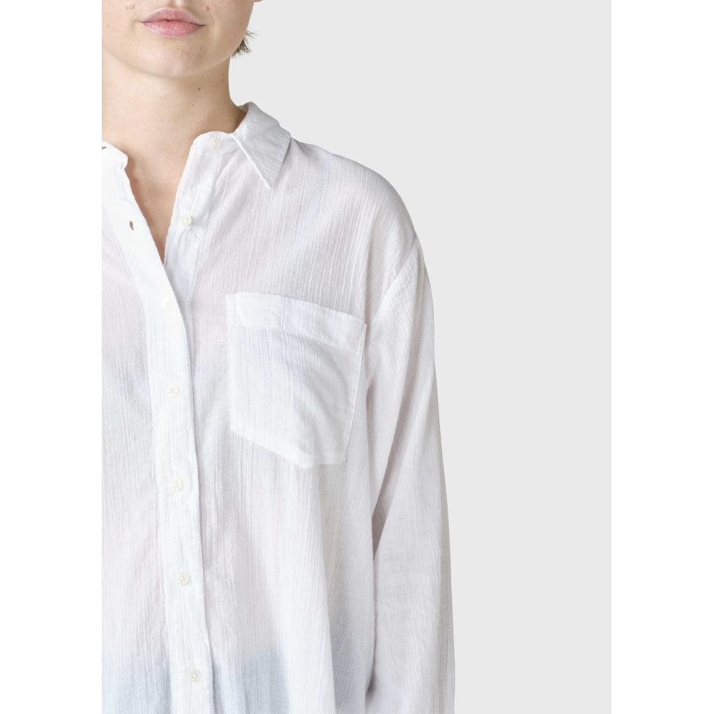 marlowe nature Mille Shirt Hemdbluse white Bio-Baumwolle