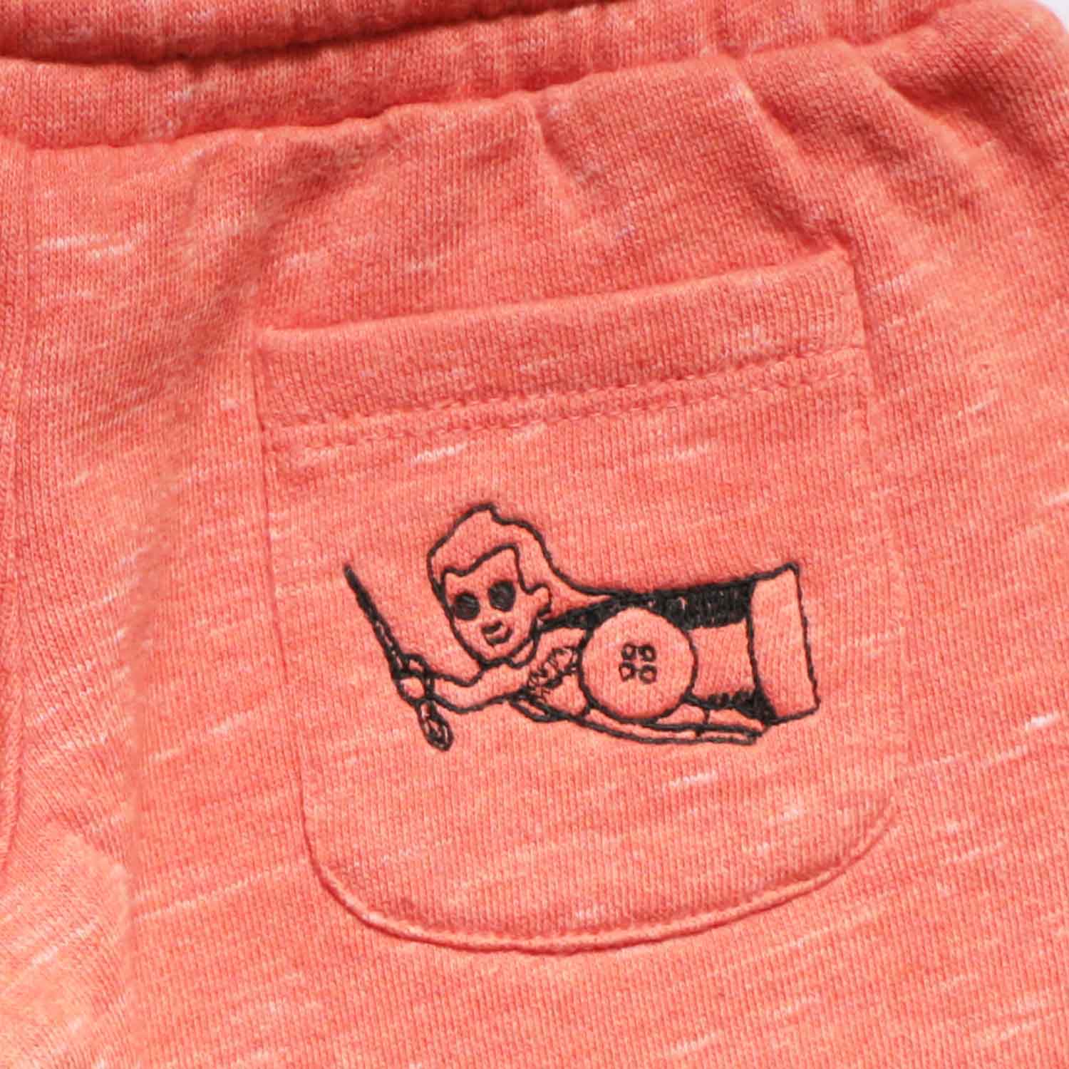 Infantium Victoria Babyhose Orange Bio-Baumwolle Stickerei