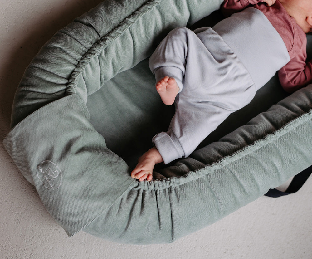 Naturkind Pumphose Merinowolle Hellgrau 62/68 GOTS Babyhose