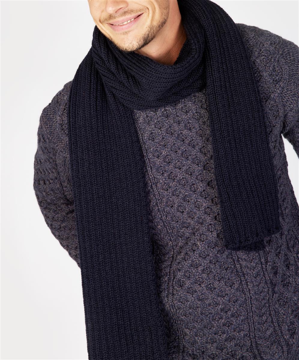 marlowe nature Ribbed Merino Scarf Schal evergree 19x184 Merino