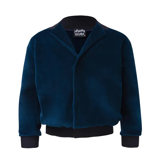 Infantium Victoria Velvet Blazer Samtblazer Petrol 128