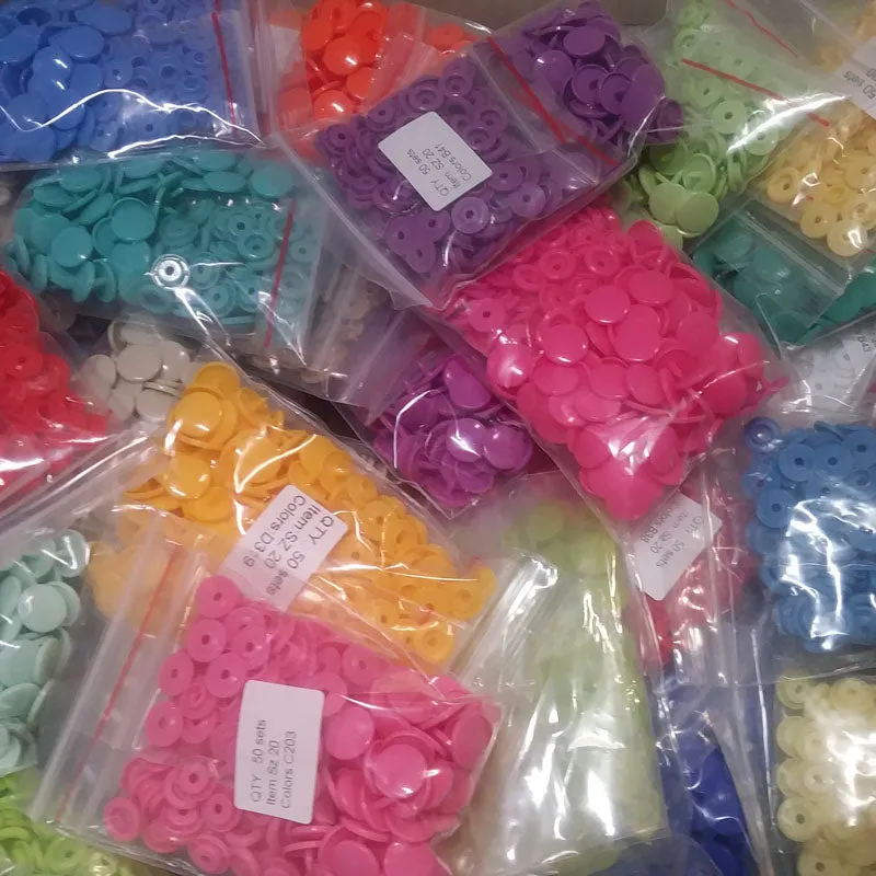 Kam Snaps Druckknöpfe Size 20 extra lang Farbmix 2000 Sets