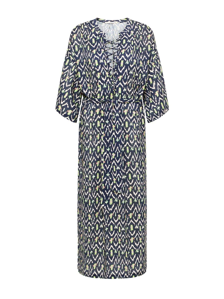 Marlowe Nature Kaftankleid ikat print Kleid night blue 42 Seide