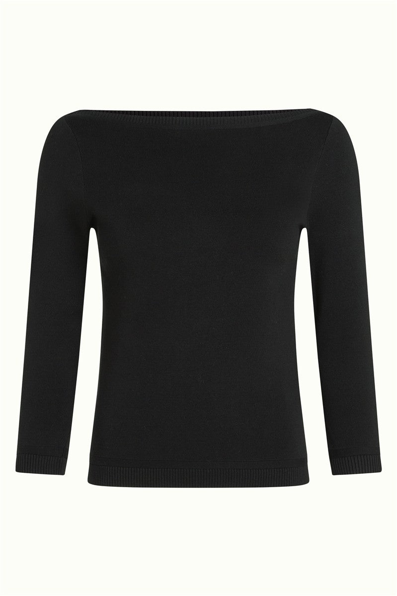 Marlowe Nature Eda Top Club Pullover schwarz Bio-Baumwolle