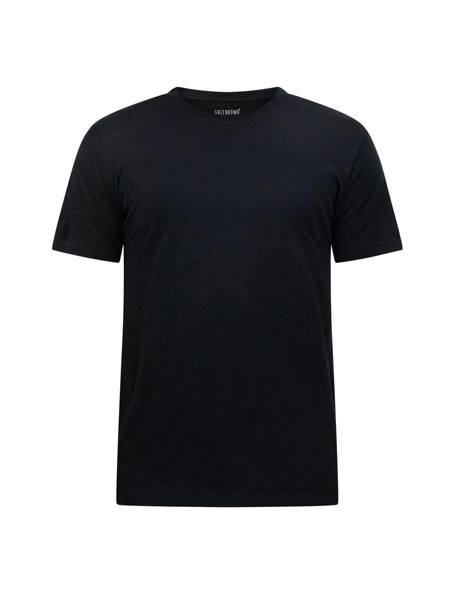 Marlowe Nature Basic Loom Shirt black Merinowolle