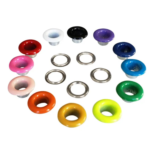 Kam Snaps Grommets Bastelösen 5mm Bunt Mix 50 Sets