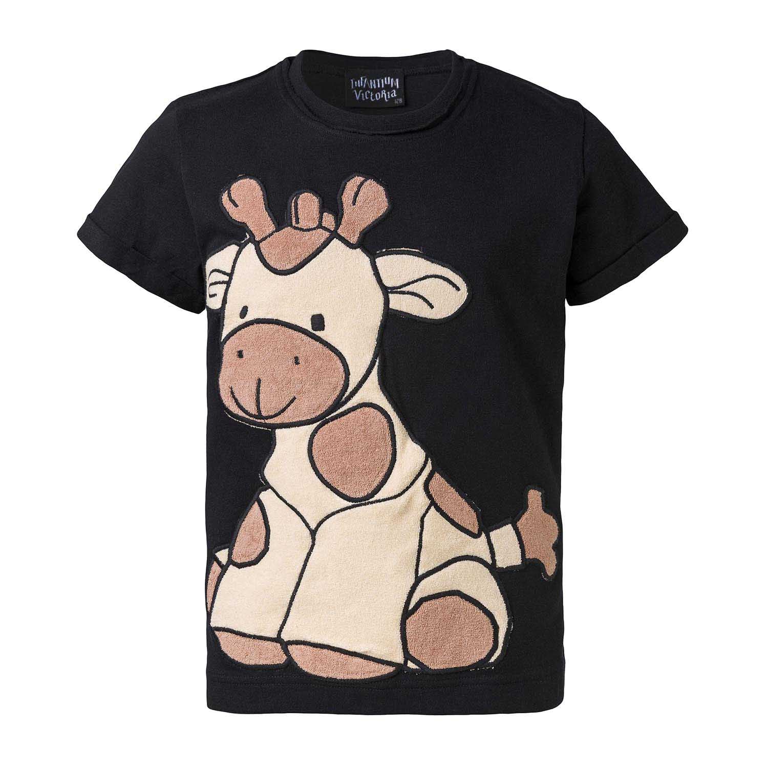 Infantium Victoria Giraffe T-Shirt Kinder Schwarz 116 Bio