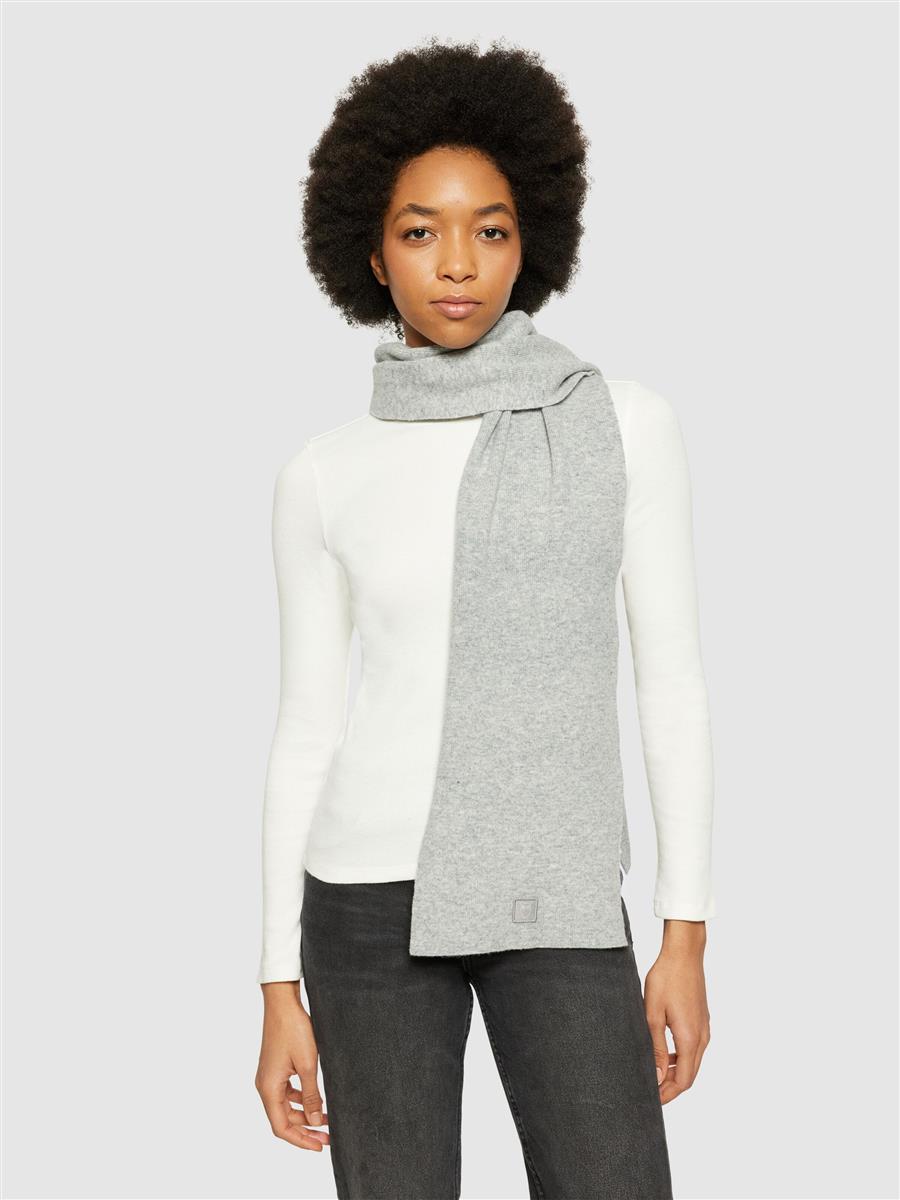 Marlowe Nature Rib Knit Wool Scarf Schal Lammwolle black jet
