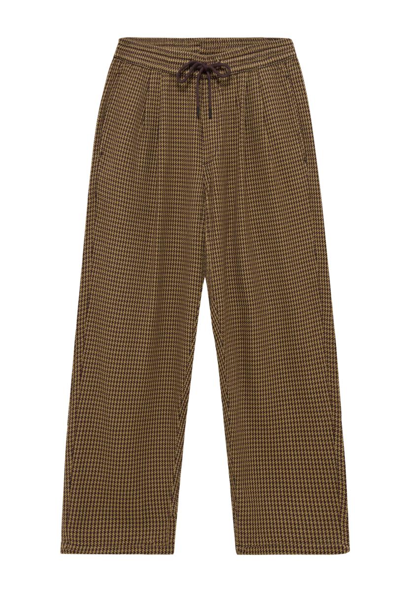 Marlowe Nature Ozone Relaxed Houndtooth Pant Bio-Hose braun